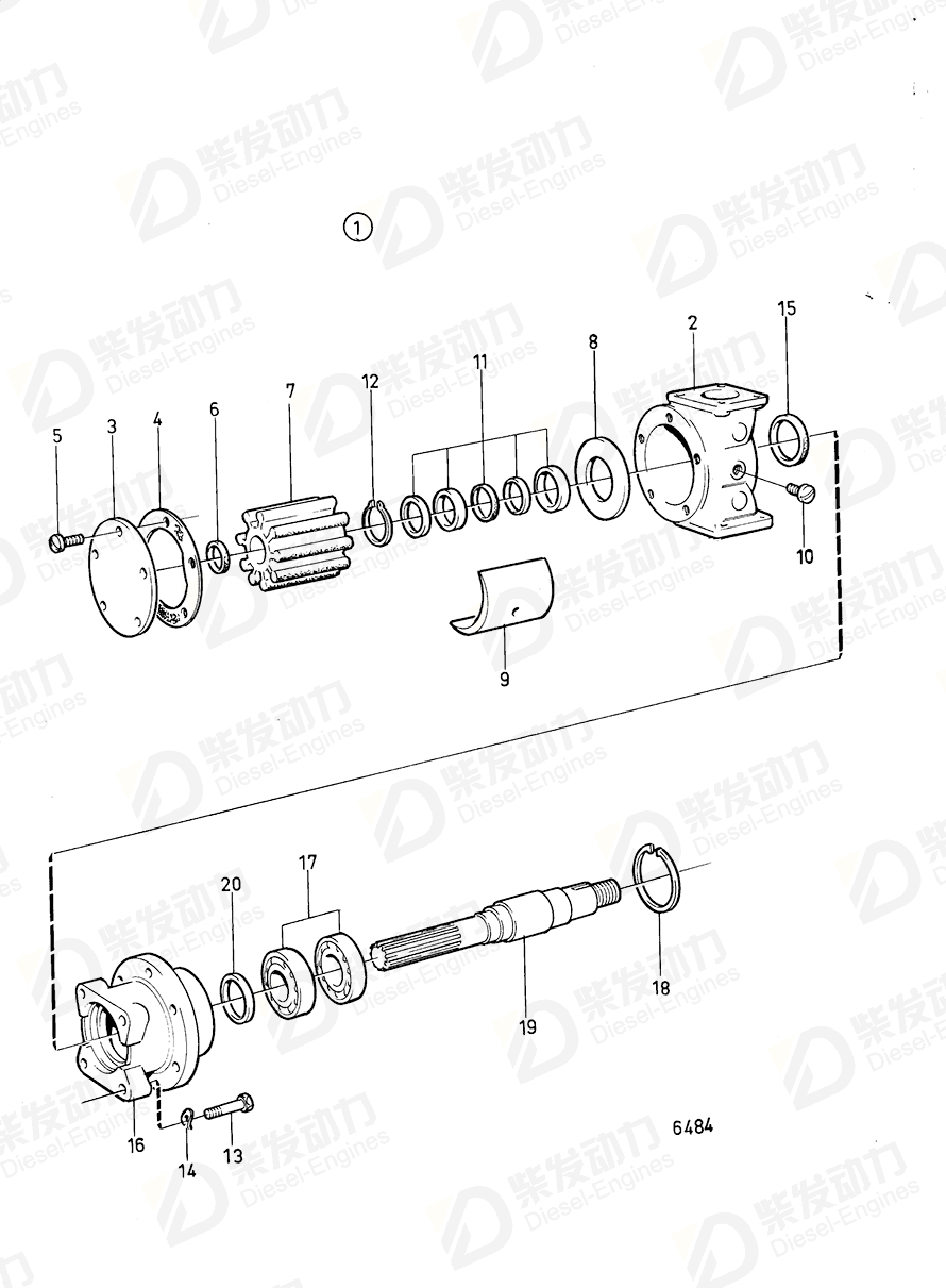 volvo penta Cover 847228 Drawing